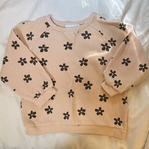 Floral waffle knit Sweater